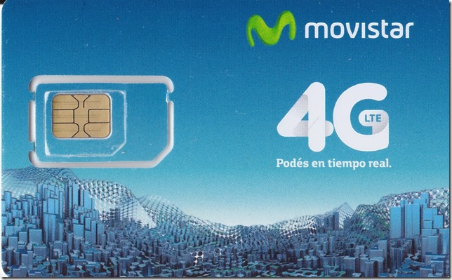 MovistarのプリペイドSIMカード