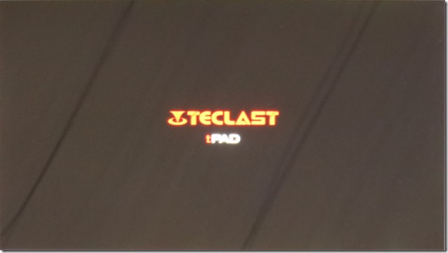 Teclast X16 Plusの起動画面