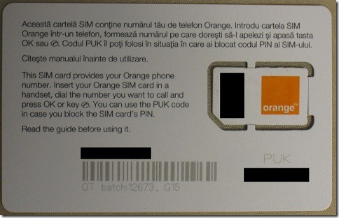 OrangeのプリペイドSIMカード