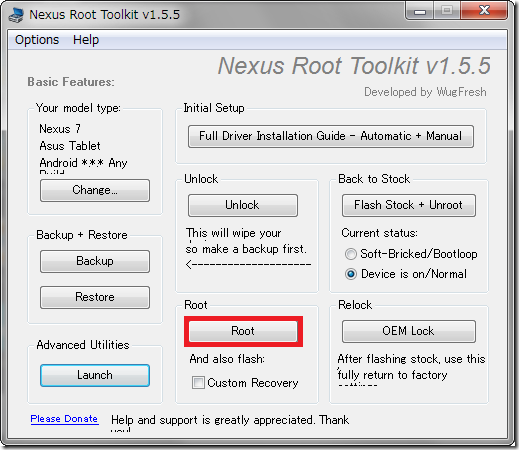 ASUS Nexus7 2012(unlocked, rooted)