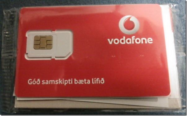 VodafoneのプリペイドSIMカード