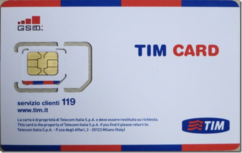 TIMのプリペイドSIMカード表