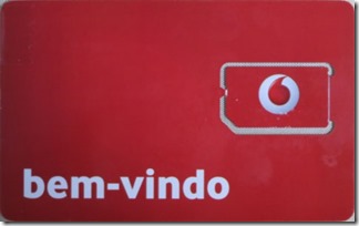 VodafonのSIMカード 表
