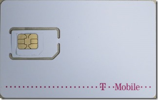 T-MobileのプリペイドSIMカード　表