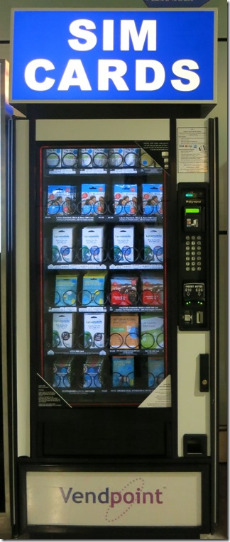プリペイドSIMカードの自販機