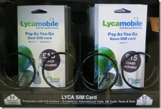 LycamobileのプリペイドSIMカード 2