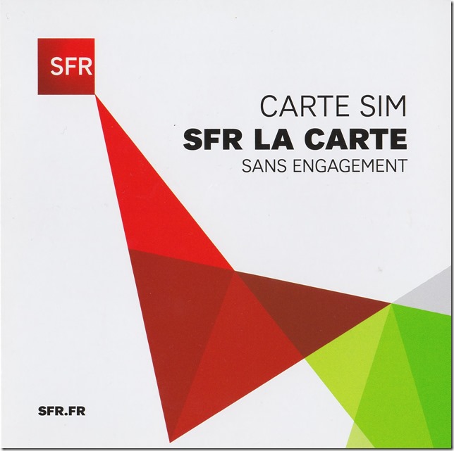 SFRのプリペイドSIMカードの説明書