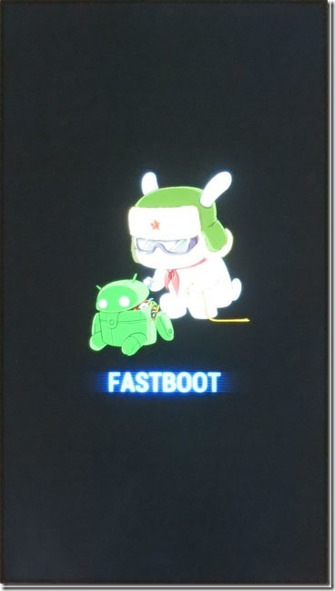 Fastbootモードの画面