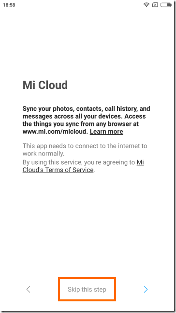 Mi Cloudの設定