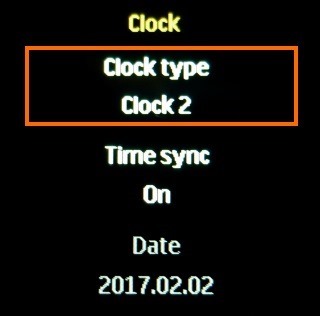 Clock Typeの選択
