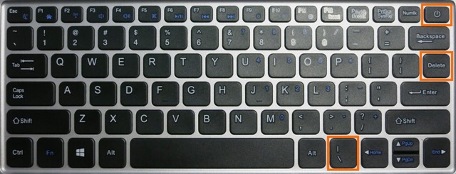 LapBook 12.3のキーボード