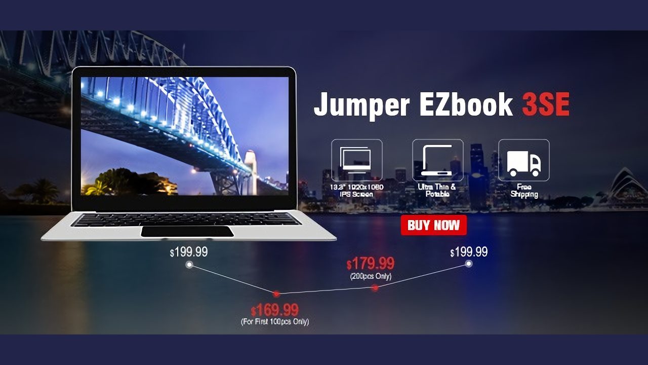 海外通販: GeekBuyingで格安ノートPC Jumper Ezbook 3SEのプリセール開始!