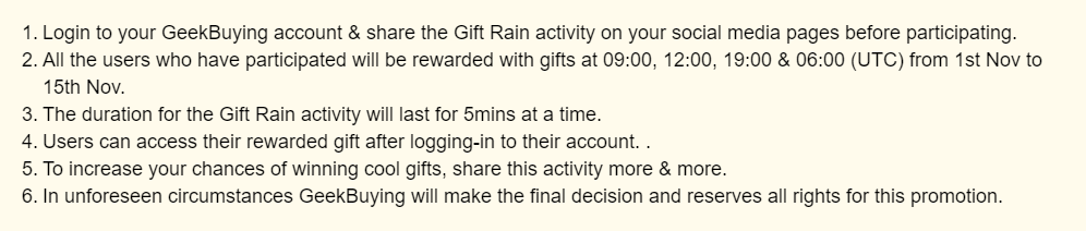 Gift Rainのルール