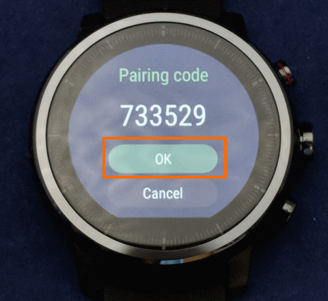 Amazfit Stratosでペアリングを許可