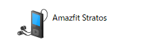 Amazfit Stratosを認識した状態