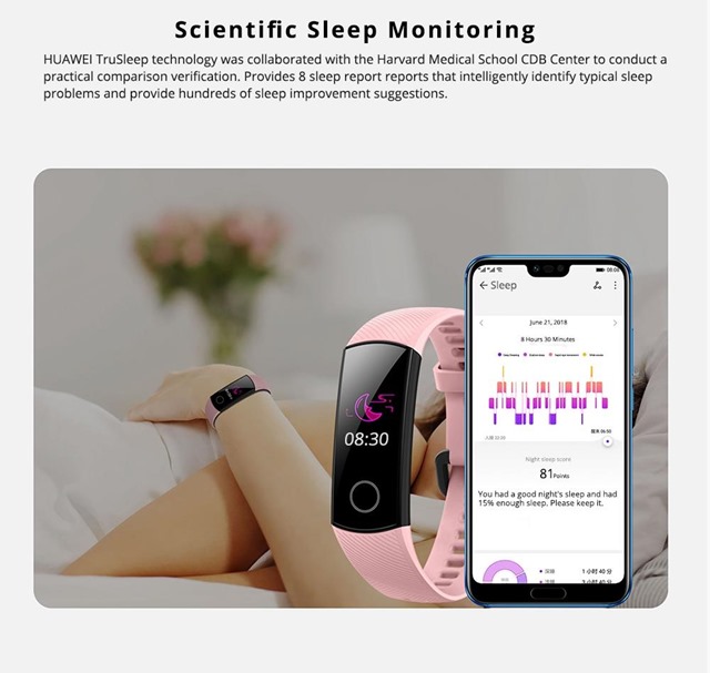 Honor band 4の睡眠センサー
