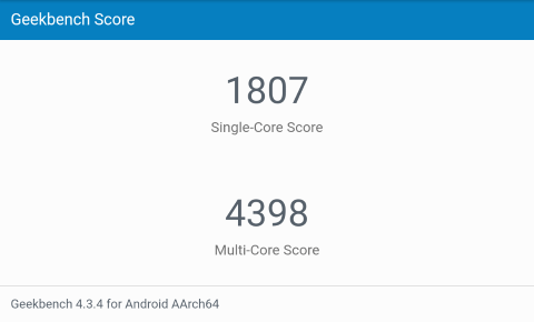 GeekBenchmarkの結果