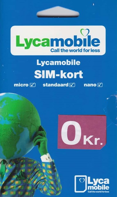 Lycamobileのパッケージ 表
