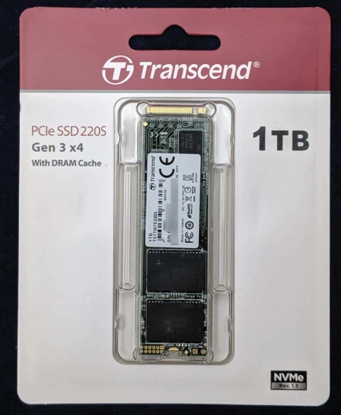 トランセンド TS1TMTE220S パッケージ 表