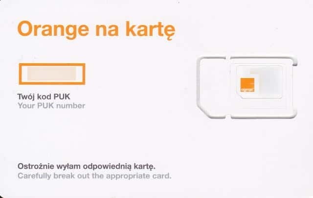 OrangeのSIMカード 1