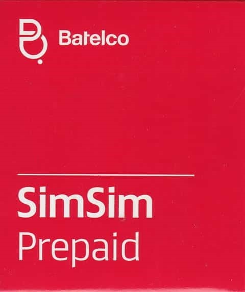 BatelcoのプリペイドSIMカードのパッケージ 表