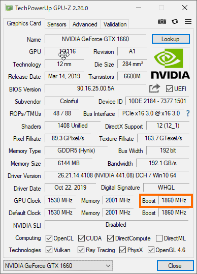 GPU-Z (ターボモード)