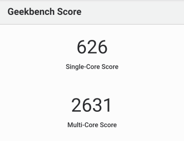 GeekBench 5のスコア