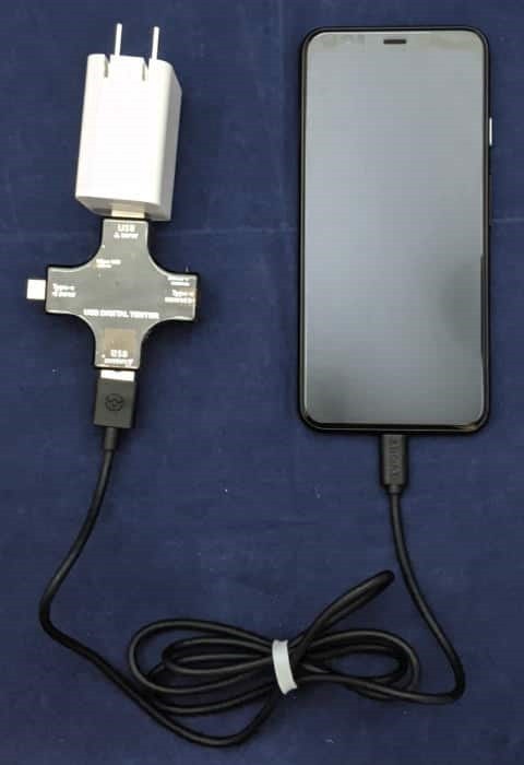 USB Type-Aによる充電を測定するための接続