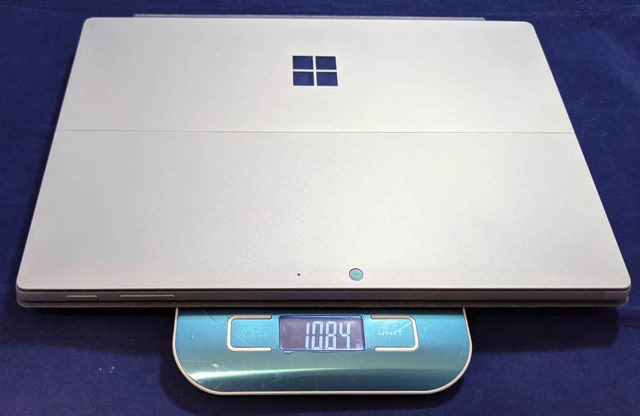 Surface Pro 7と組み合わせたときの重量