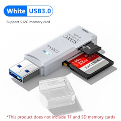 2 IN 1 Card Reader Adapter For PC Laptop