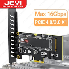 JEYI M.2 NVME SSD to PCIE X1 Adapter Card, 2280 SSD PCIe 3.0 4.0 Expansion Card