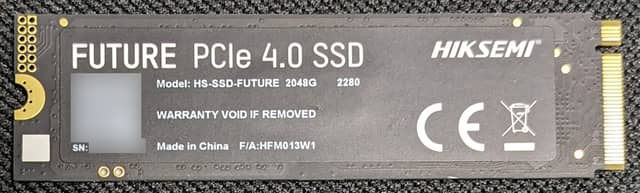 HIKSEM HS-SSD-FUTURE 2048G 裏面