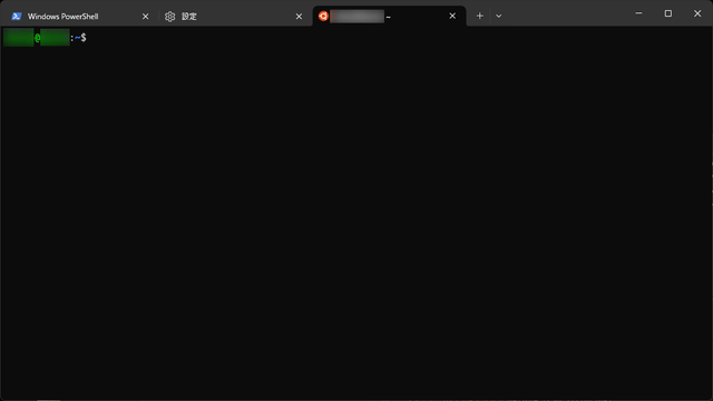 Ubuntuが起動したWindows Terminal