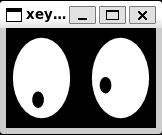 Windowsに表示させたxeyes
